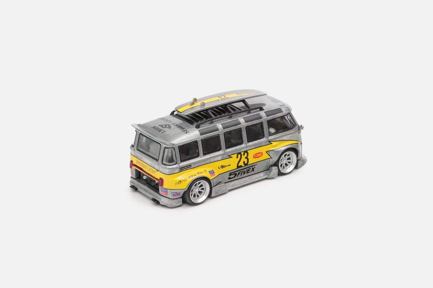 League Model 1:64 Volkswagen T1 Kombi Camper Van Wide Body Custom Concept Raw Silver Flash Limited 399 Pieces