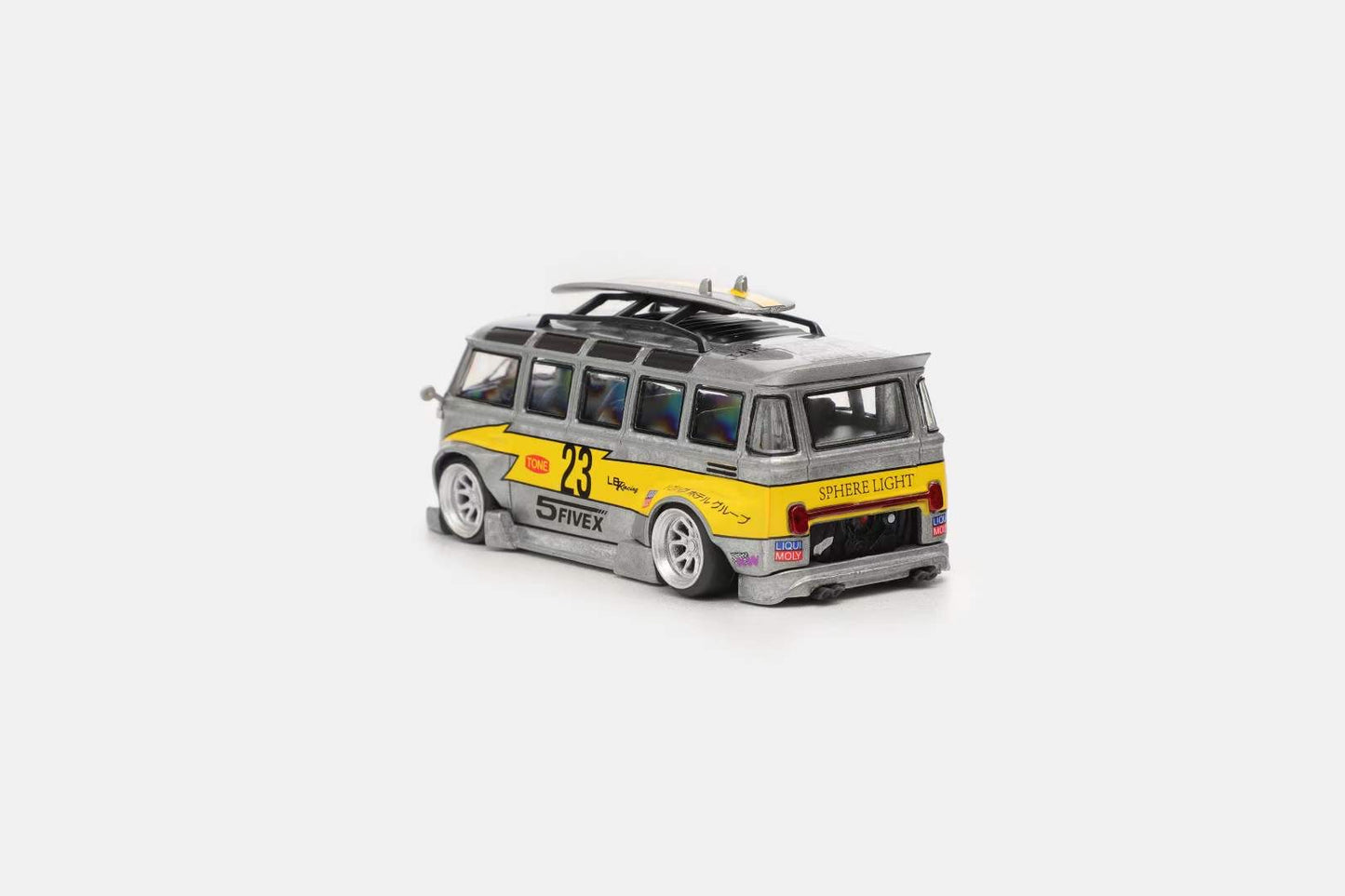 League Model 1:64 Volkswagen T1 Kombi Camper Van Wide Body Custom Concept Raw Silver Flash Limited 399 Pieces
