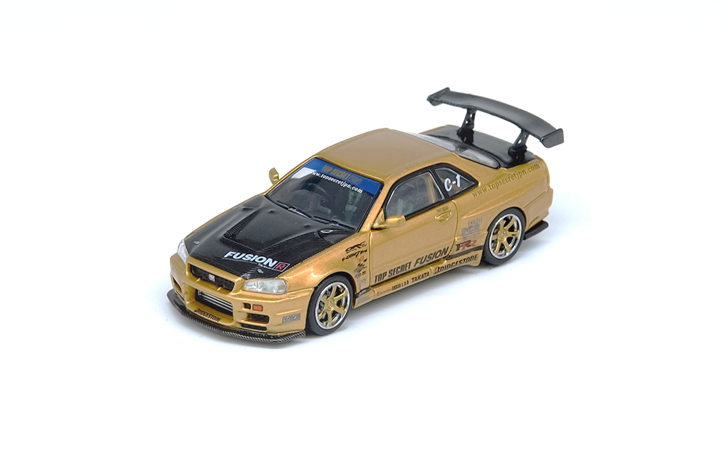 INNO64 1:64 Nissan TOP SECRET R34 GT-R Gold (IN64-R34TS-GOLD)