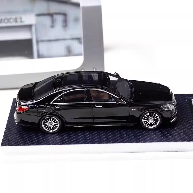 MJ Model 1:64 Mercedes Benz S-Class S65 AMG W222 Black