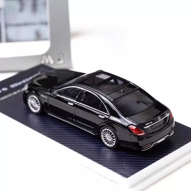 MJ Model 1:64 Mercedes Benz S-Class S65 AMG W222 Black