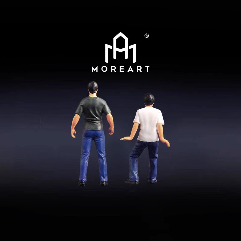 MoreArt 1/64 Initial D Japanese Anime Comic Diorama Miniature Figures- Bunta and Takumi Father and Son 2 Figures Set