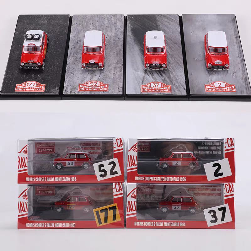 GCD 1:64 Mini Morris MK1 Mini Cooper S Rallye Automobile Monte-Carlo #177 1967 (Morris Mini Official Licensed)