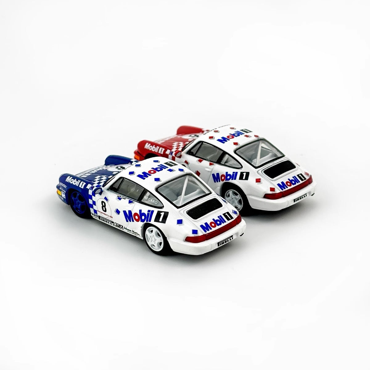 Sparky 1:64 Porsche 911 964 RS Mobil1 Carrera Cup 1992 #8 Red and White