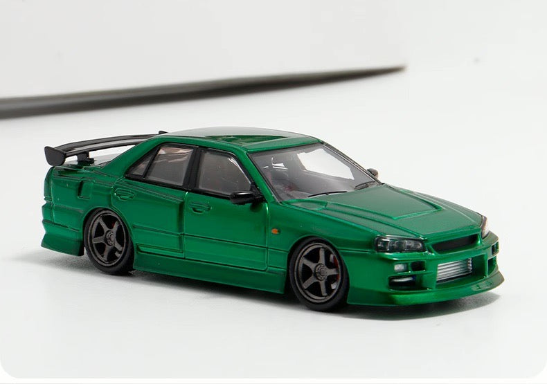 Mortal 1:64 Nissan Skyline GT-R ER34 25GTT GT-T Turbo URAS Custom Metallic Green Limited 499 Pieces