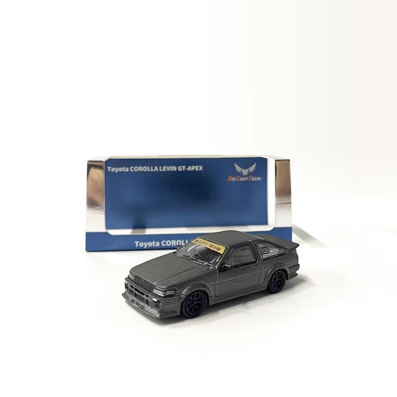DCT 1:64 Toyota Corolla AE86 Levin GT-APEX RWB Wide Body Custom Grey