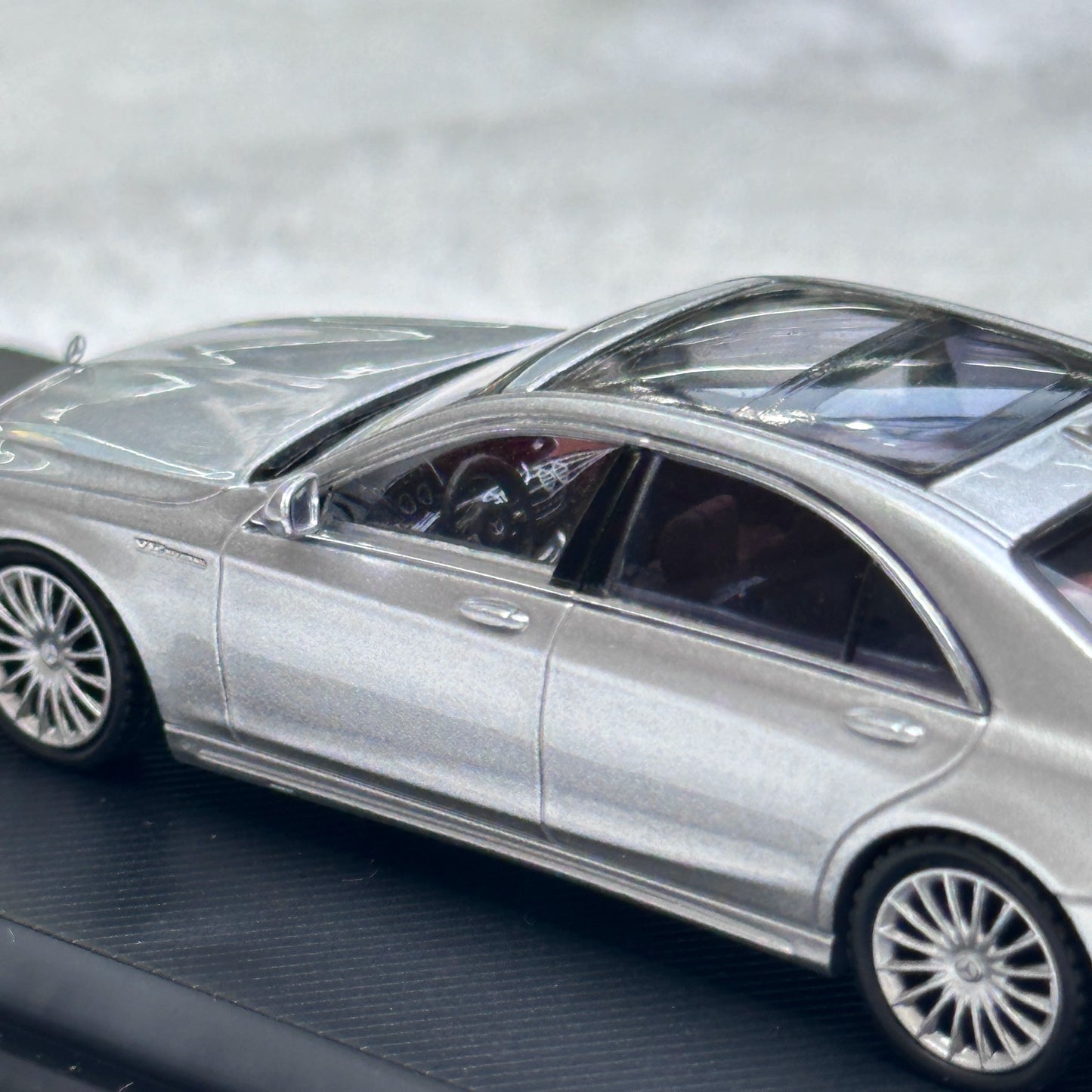 MJ Model 1:64 Mercedes Benz S-Class S65 AMG W222 Silver