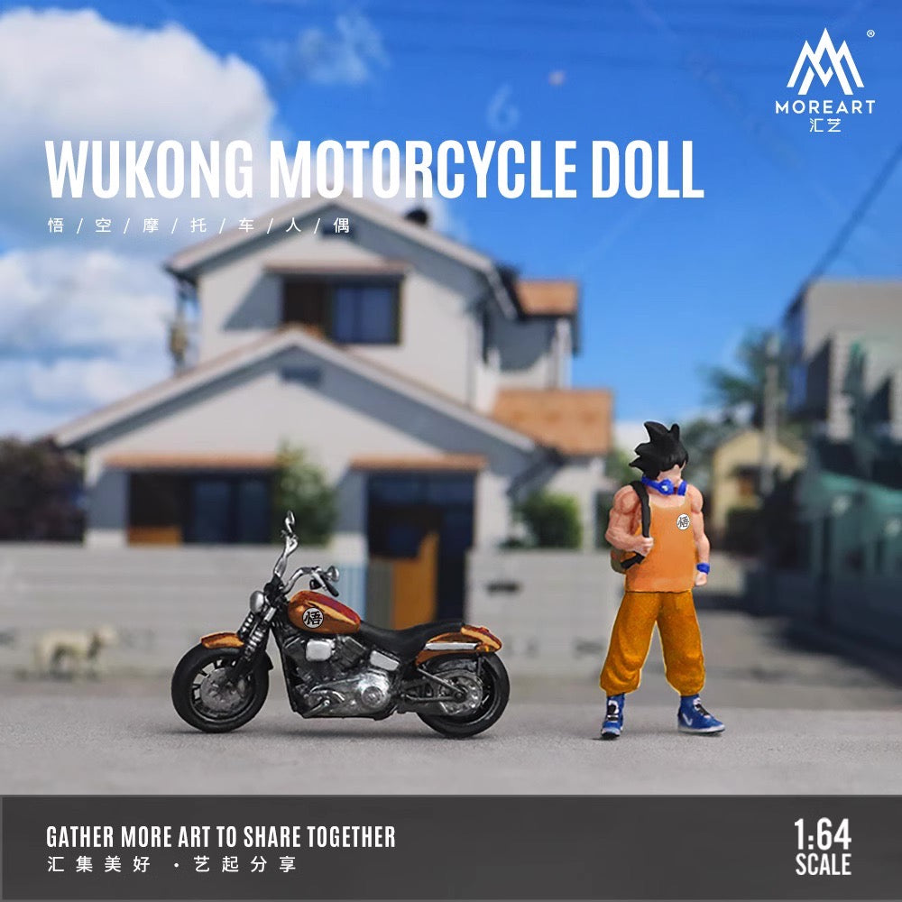 MoreArt 1:64 Dragon Ball Goku Motorcycle Doll Set (1 Motorcycle + 1 Figure)