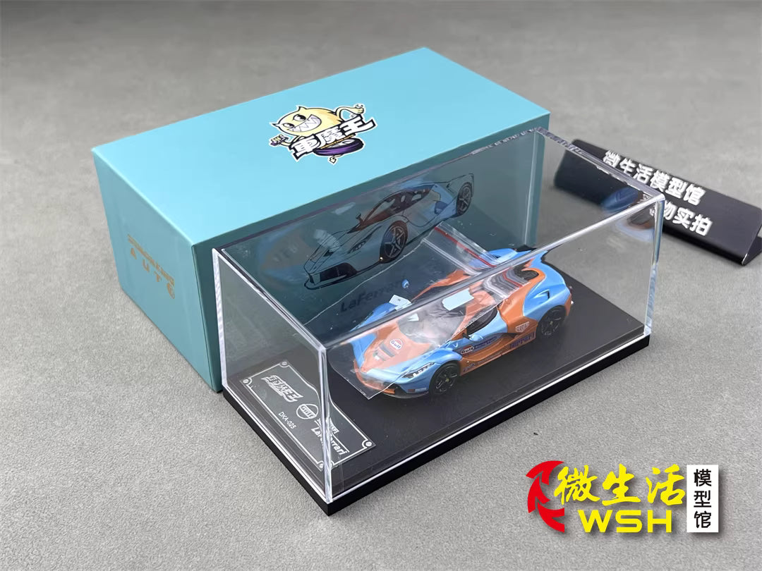 Demon King Auto 1:64 Ferrari LaFerrari F150 Gulf Edition in Premium Box Packaging