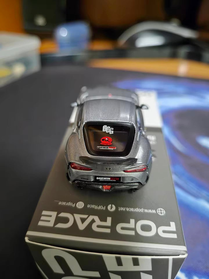 Pop Race X Enigma 1:64 Toyota GR Supra A90 Mk5 Darwin Pro Custom 66G NWB Green Shark in Blister Packaging (PRE002)