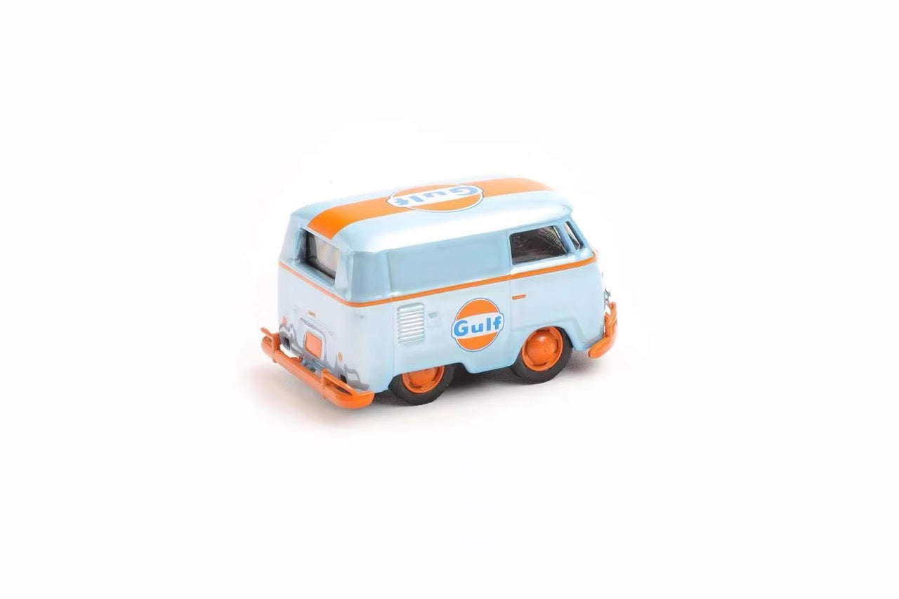 HY Model 1:64 Volkswagen T1 Kombi Camper Van Short Axis Egg Car Gulf Edition Standard Wheels