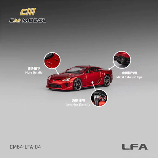 CM Model 1:64 Lexus LFA Red Official Licensed (China Suzhou GT Show 2025 Limited Edition)