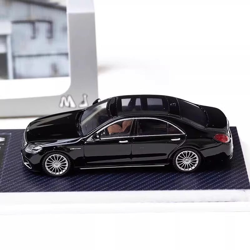 MJ Model 1:64 Mercedes Benz S-Class S65 AMG W222 Black