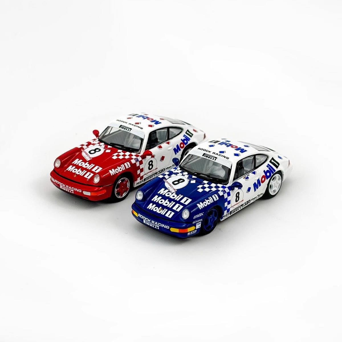 Sparky 1:64 Porsche 911 964 RS Mobil1 Carrera Cup 1992 #8 Red and White