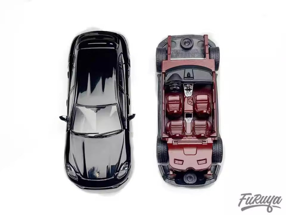 Furuya 1:64 Porsche Panamera Mk2 971 Turbo Sedan Black Limited 999 Pieces