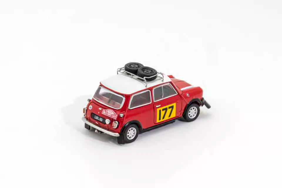 GCD 1:64 Mini Morris MK1 Mini Cooper S Rallye Automobile Monte-Carlo #177 1967 (Morris Mini Official Licensed)