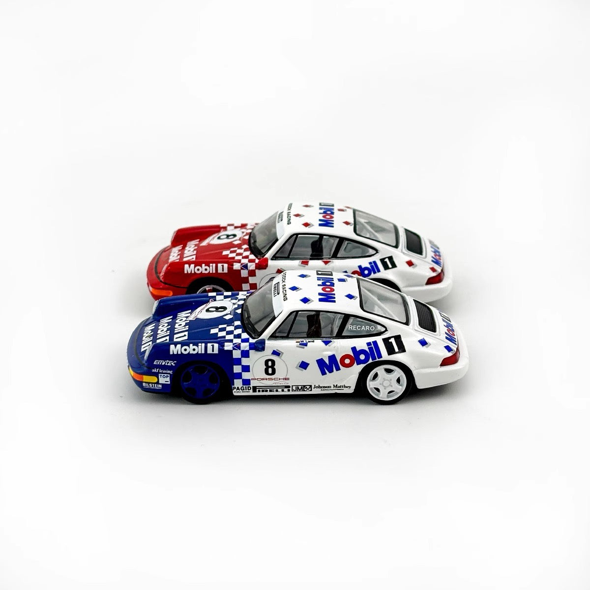 Sparky 1:64 Porsche 911 964 RS Mobil1 Carrera Cup 1992 #8 Red and White