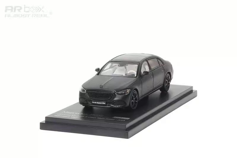 AR Box 1:64 Mercedes Benz S Class MK7 Maybach 2023 Night Series Obsidian Black Official Licensed China GT Show 2025 Special Edition
