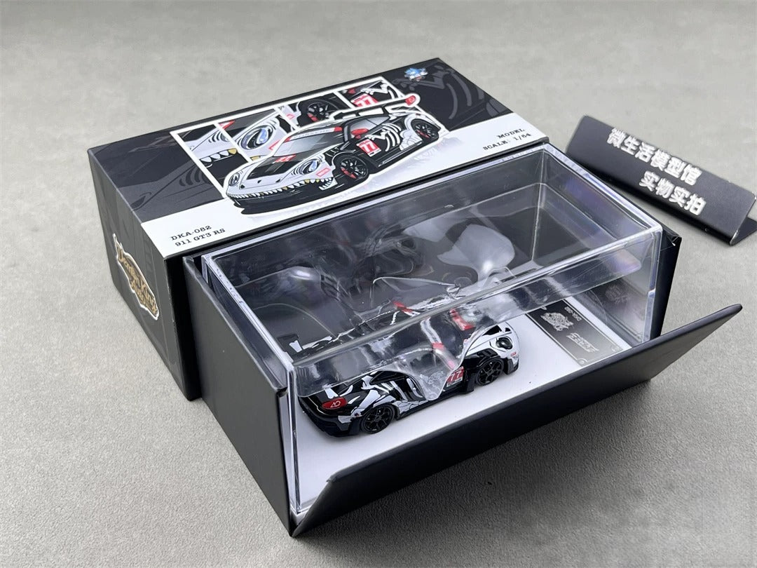 Demon King Auto 1:64 911 GT3 RS (992) Skeleton Rexy Dinosaur #77 (Openable Front Hood + Doors) in Premium Box Packaging