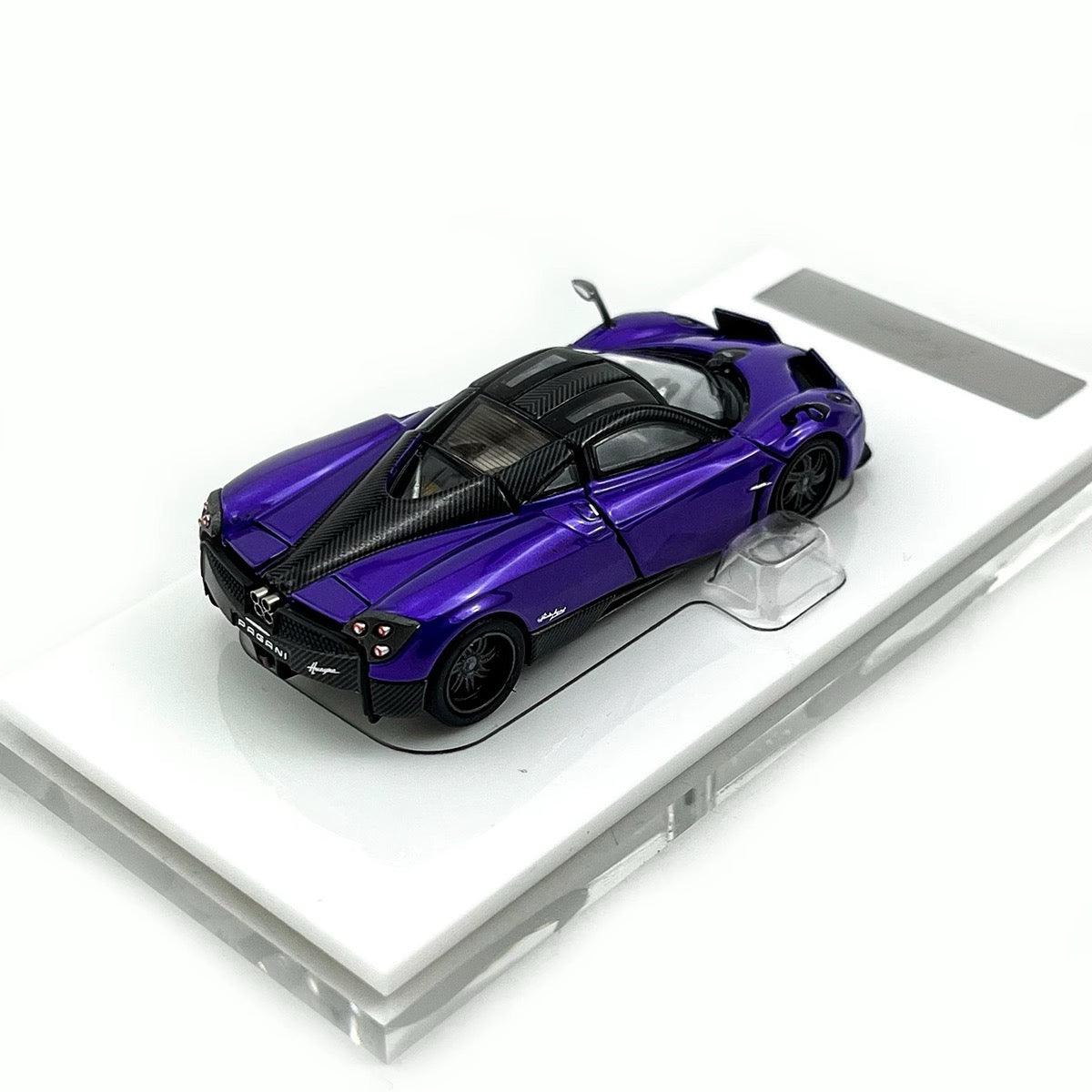 HKM Premium 1:64 Pagani Huayra Coupe 2014 Purple (Movable Rear Engine Boot, 2 Gull Wing Doors, Front and Rear Spoilers) Limited 999 Pieces