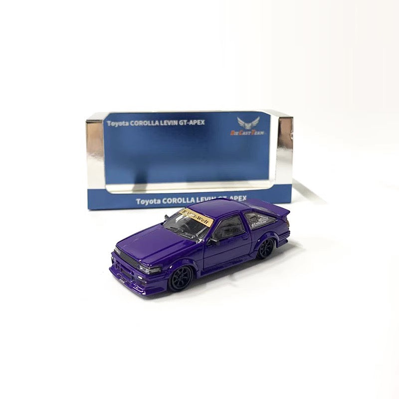 DCT 1:64 Toyota Corolla AE86 Levin GT-APEX RWB Wide Body Custom Purple
