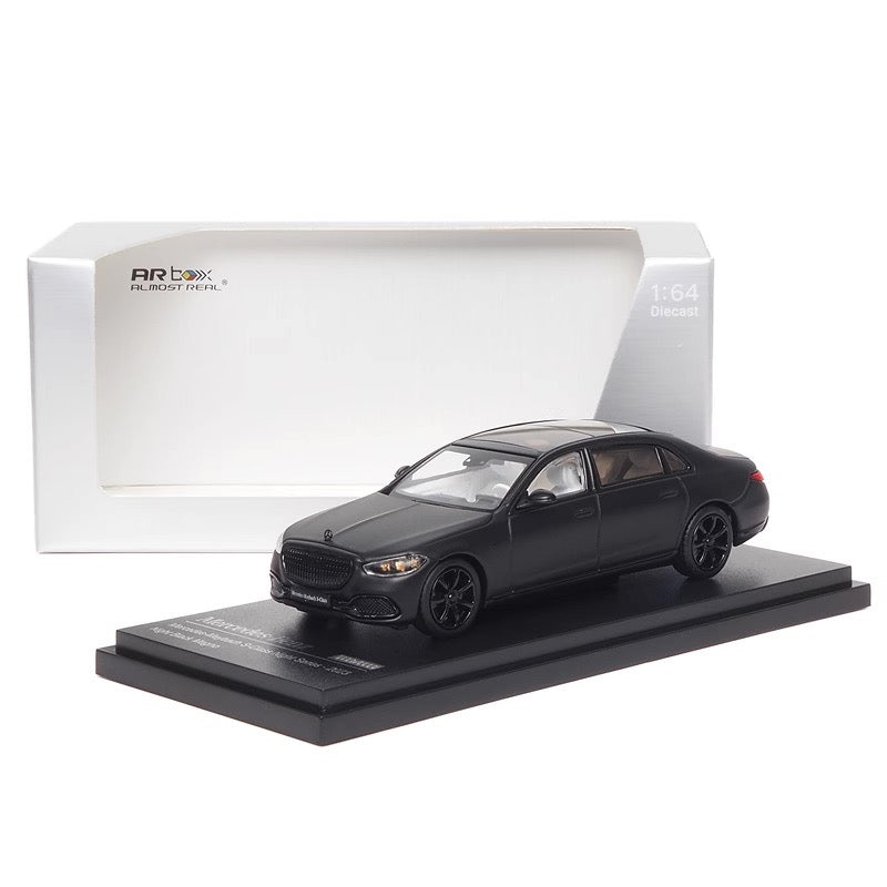 AR Box 1:64 Mercedes Benz S Class MK7 Maybach 2023 Night Series Obsidian Black Official Licensed China GT Show 2025 Special Edition