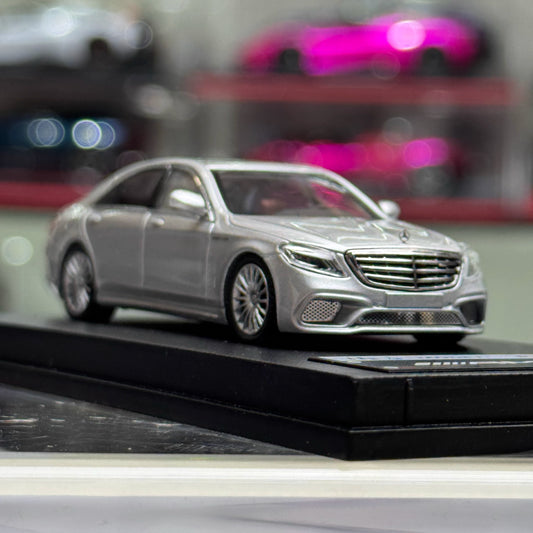 MJ Model 1:64 Mercedes Benz S-Class S65 AMG W222 Silver