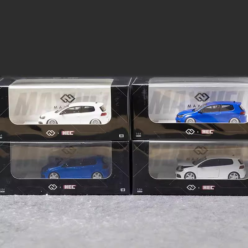 Maxwell 1:64 Volkswagen Golf GTI MK6 Pearl White Normal Version Openable Front Hood Detailed Engine (China Beijing Hobby Expo HEC 2025 Event Edition)