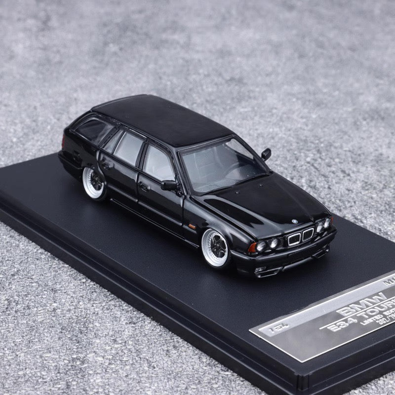 Mortal BMW 5 Series E34 Wagon Pearl Black Low stance Custom Openable Front Hood Detailed Engine Limited 799 Pieces