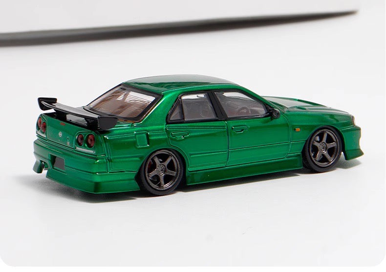 Mortal 1:64 Nissan Skyline GT-R ER34 25GTT GT-T Turbo URAS Custom Metallic Green Limited 499 Pieces