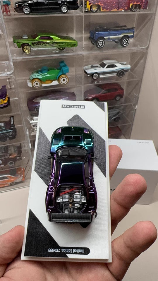 Supcar 1:64 Ferrari F40 Chrome Chameleon Colours in Premium Box Packaging