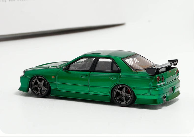 Mortal 1:64 Nissan Skyline GT-R ER34 25GTT GT-T Turbo URAS Custom Metallic Green Limited 499 Pieces