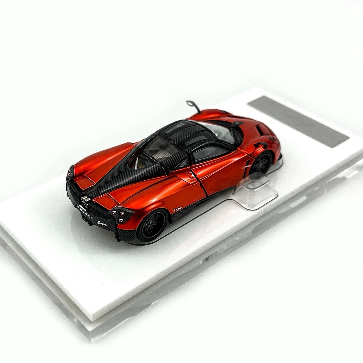 HKM Premium 1:64 Pagani Huayra Coupe 2014 Metallic Red (Movable Rear Engine Boot, 2 Gull Wing Doors, Front and Rear Spoilers) Limited 999 Pieces