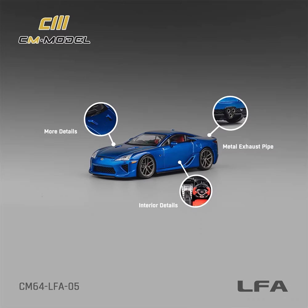 CM Model 1:64 Lexus LFA Blue Official Licensed (China Suzhou GT Show 2025 Limited Edition)