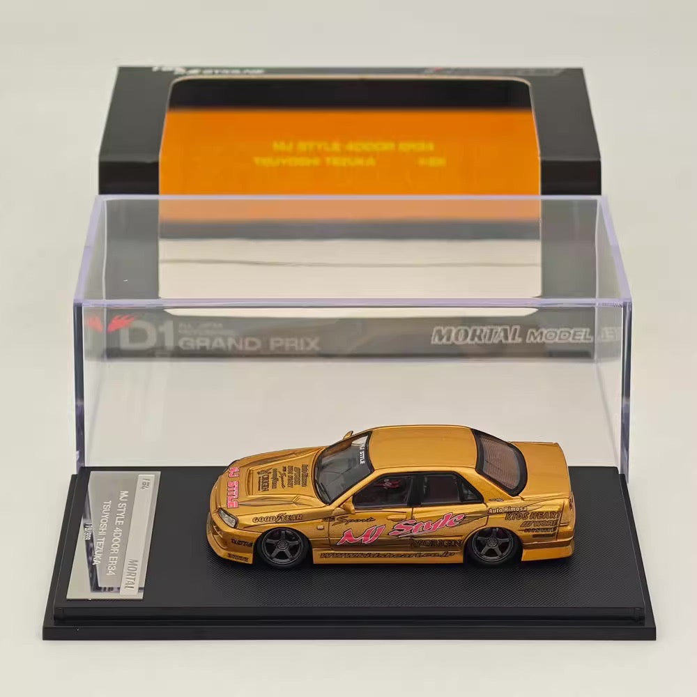 Mortal 1:64 Nissan Skyline GT-R ER34 25GTT GT-T Turbo Drift Version Gold Limited 999 Pieces