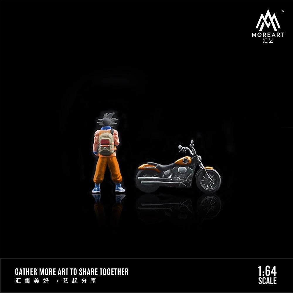 MoreArt 1:64 Dragon Ball Goku Motorcycle Doll Set (1 Motorcycle + 1 Figure)