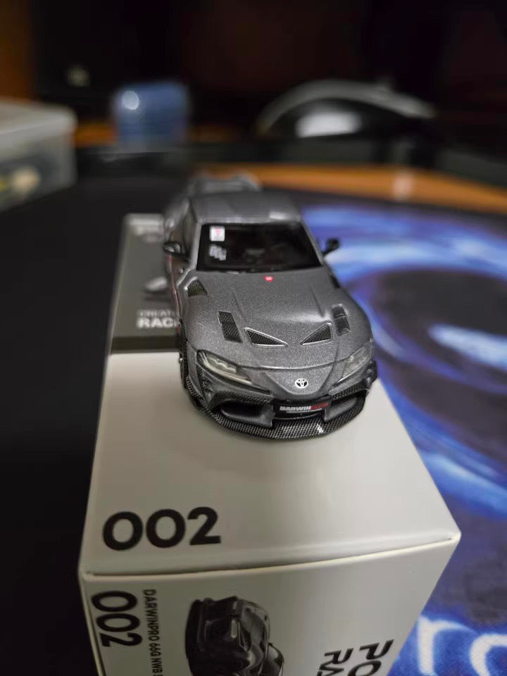Pop Race X Enigma 1:64 Toyota GR Supra A90 Mk5 Darwin Pro Custom 66G NWB Green Shark in Blister Packaging (PRE002)