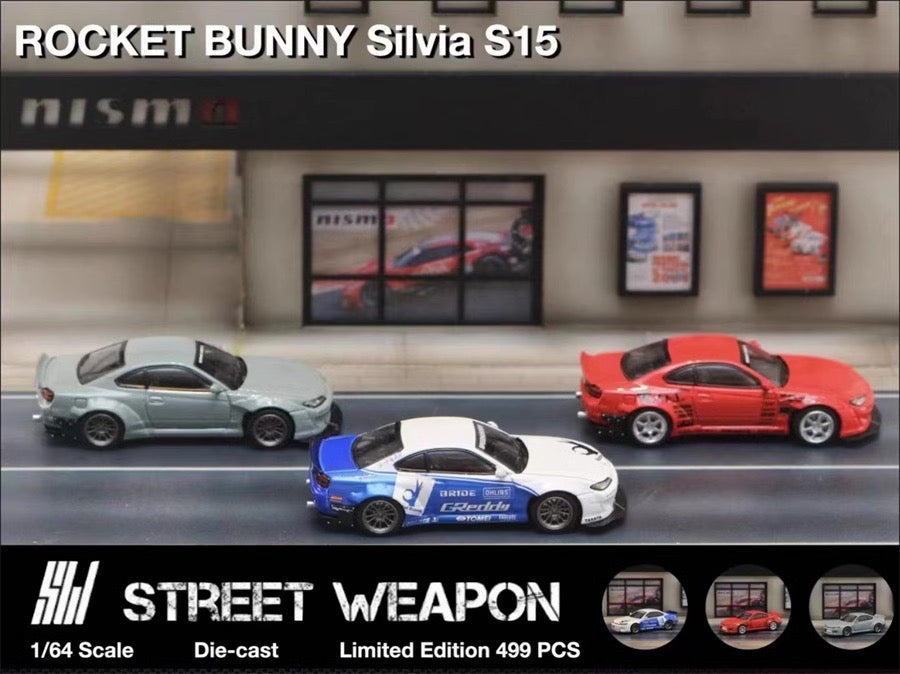 Street Weapon 1:64 Nissan Sliver S15 Rocket Bunny Red