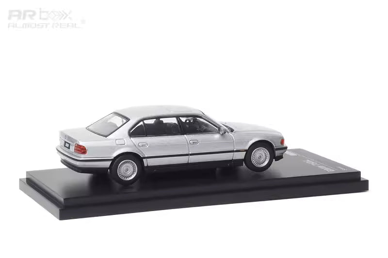 AR Box 1:64 BMW 7 Series Mk3 E38 750iL Silver BMW Official Licensed