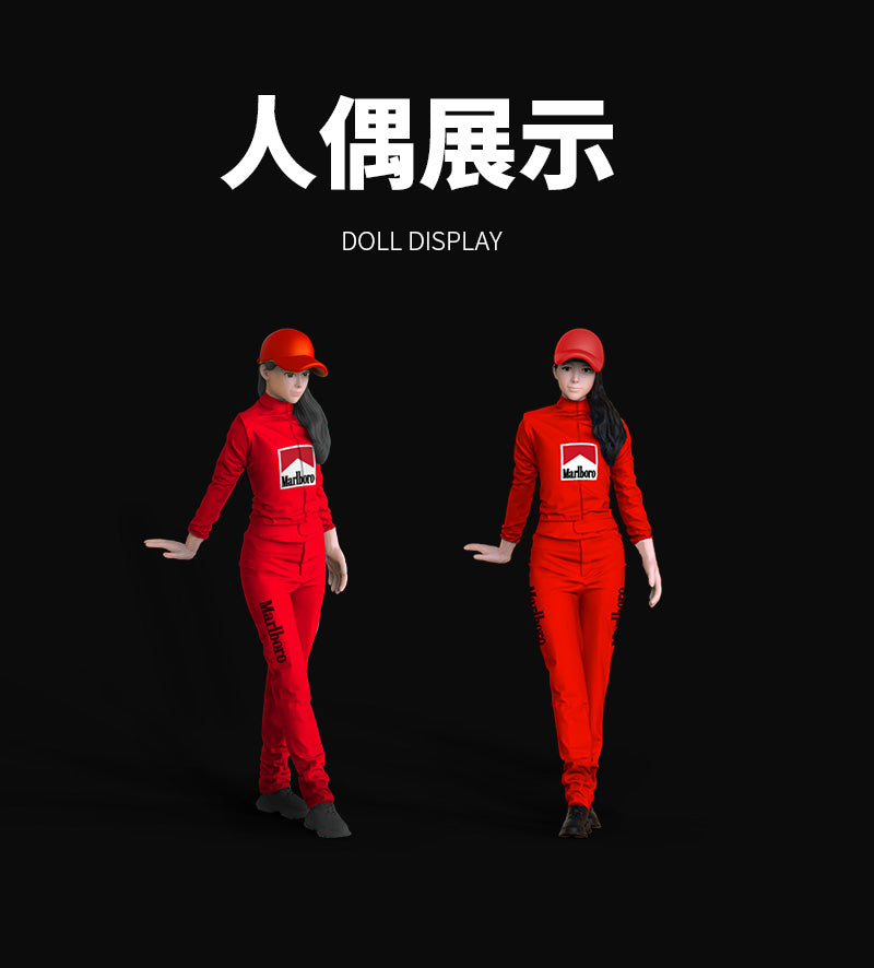 Time Micro 1/64 Honda NSX Marlboro Red Edition with Model Girl Miniature Figure