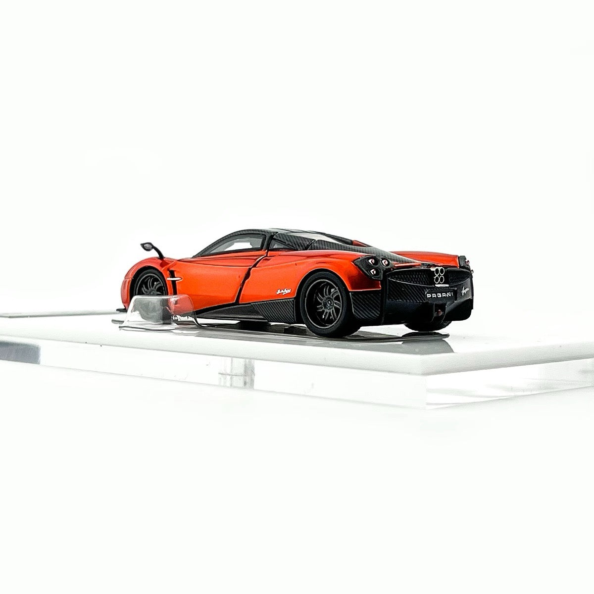 HKM Premium 1:64 Pagani Huayra Coupe 2014 Metallic Red (Movable Rear Engine Boot, 2 Gull Wing Doors, Front and Rear Spoilers) Limited 999 Pieces