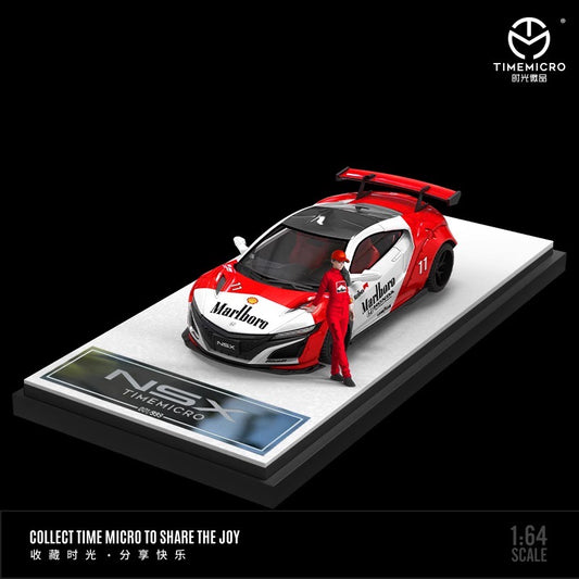 Time Micro 1/64 Honda NSX Marlboro Red Edition with Model Girl Miniature Figure