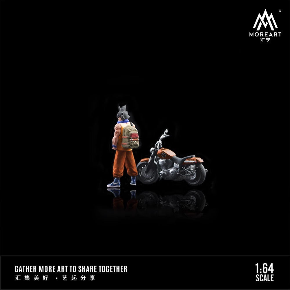 MoreArt 1:64 Dragon Ball Goku Motorcycle Doll Set (1 Motorcycle + 1 Figure)