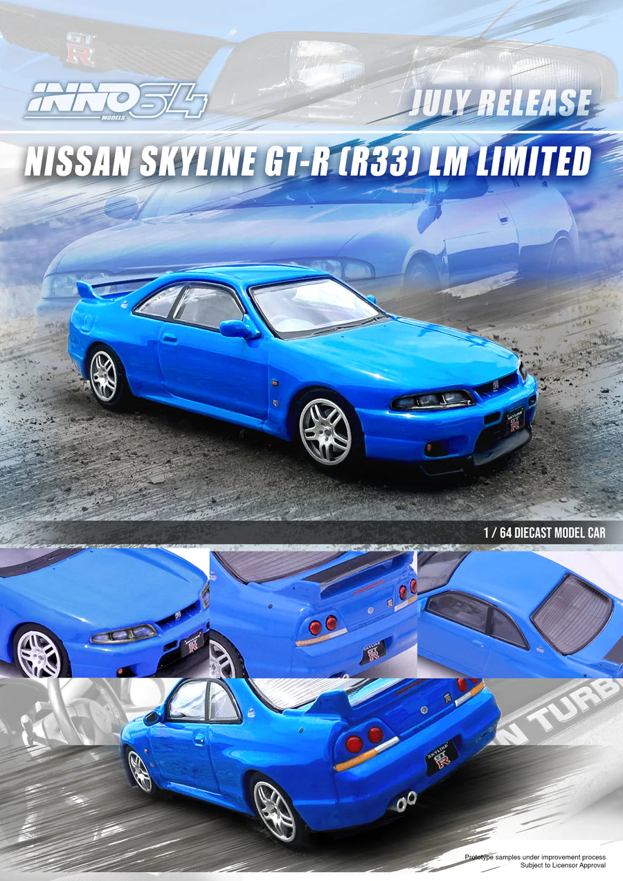 INNO64 1/64 NISSAN SKYLINE GT-R (R33) LM LIMITED Edition