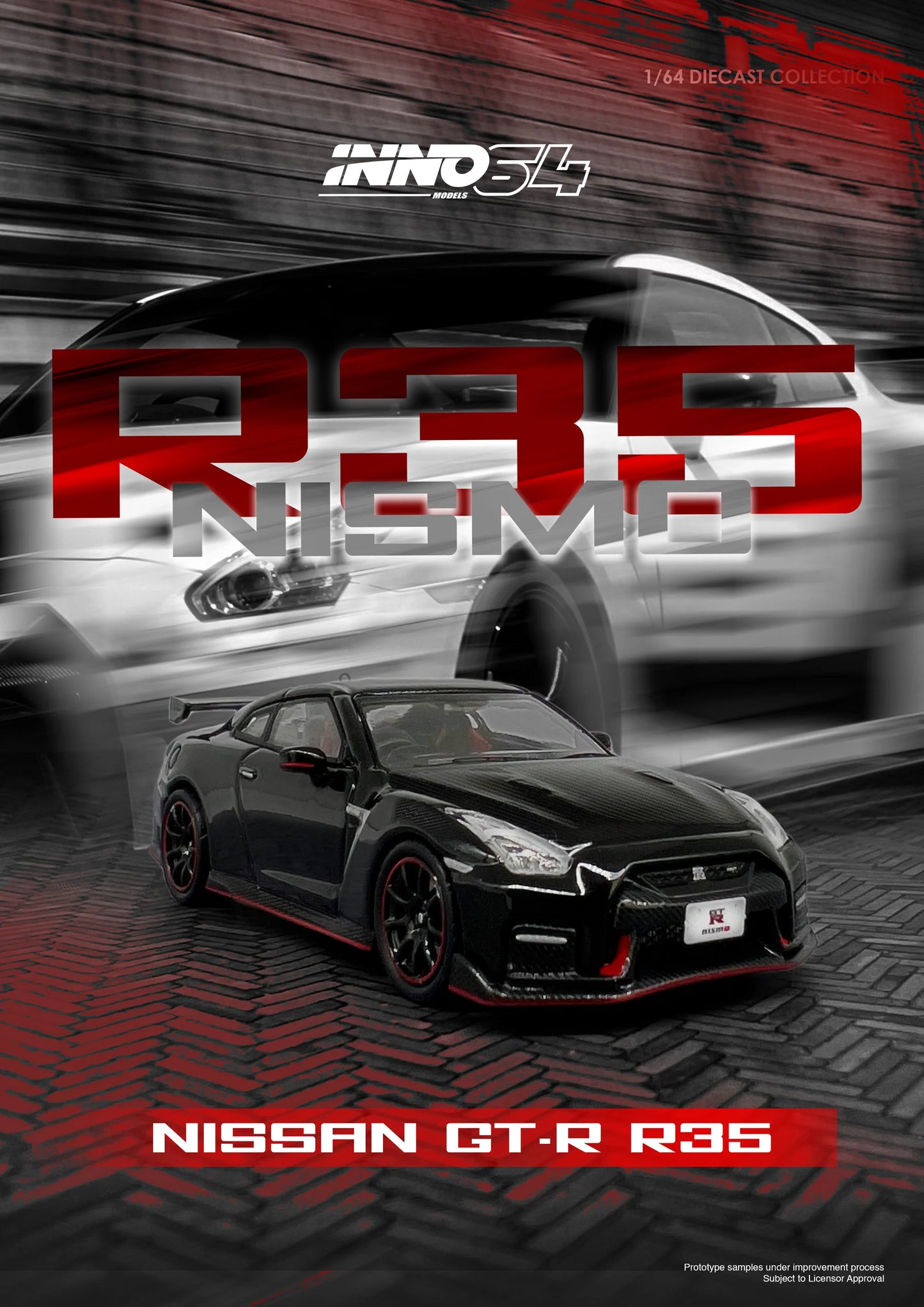 INNO64 1:64 NISSAN GT-R (R35) NISMO Black (IN64-R35N-BLA)