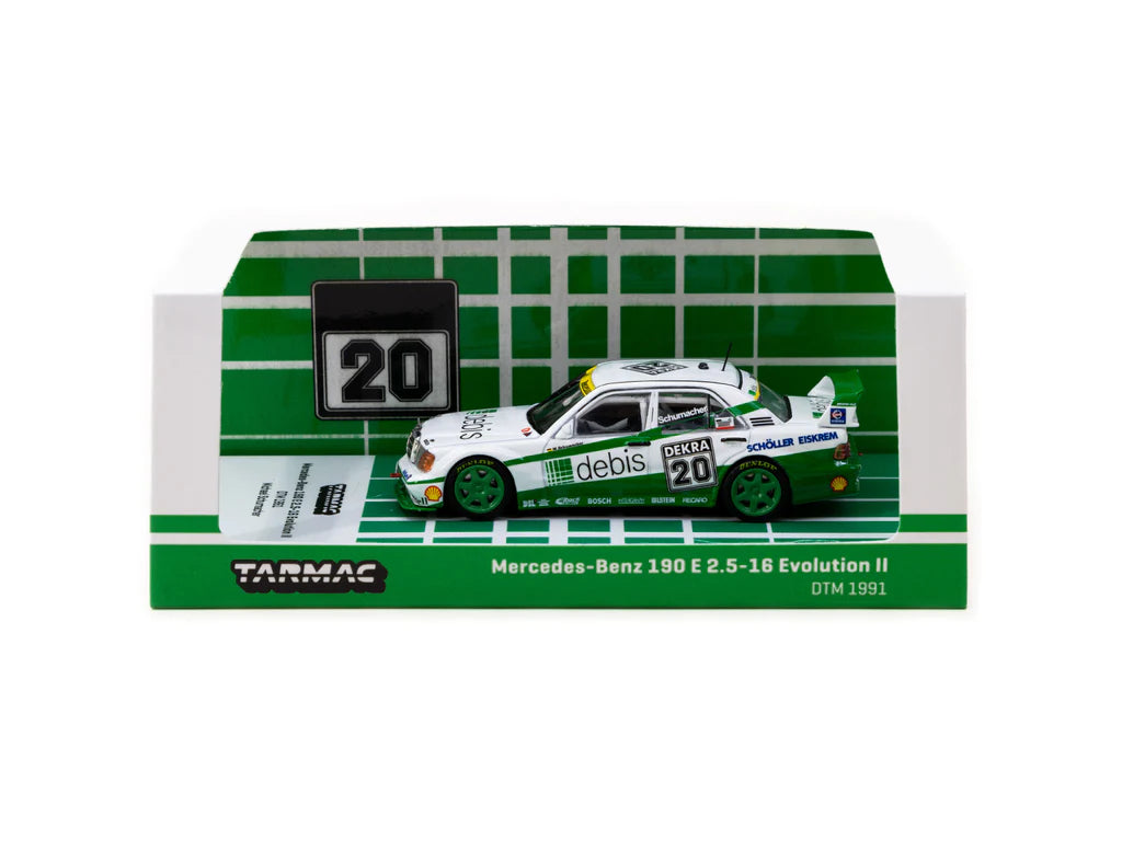 Tarmac Works 1/64 Mercedes-Benz 190 E 2.5-16 Evolution II DTM 1991 #20 Michael Schumacher- HOBBY64