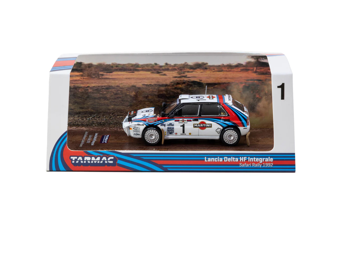 Tarmac Works 1/64 Lancia Delta HF Integrale Safari Rally 1992 #1 - Tarmac Works HOBBY64