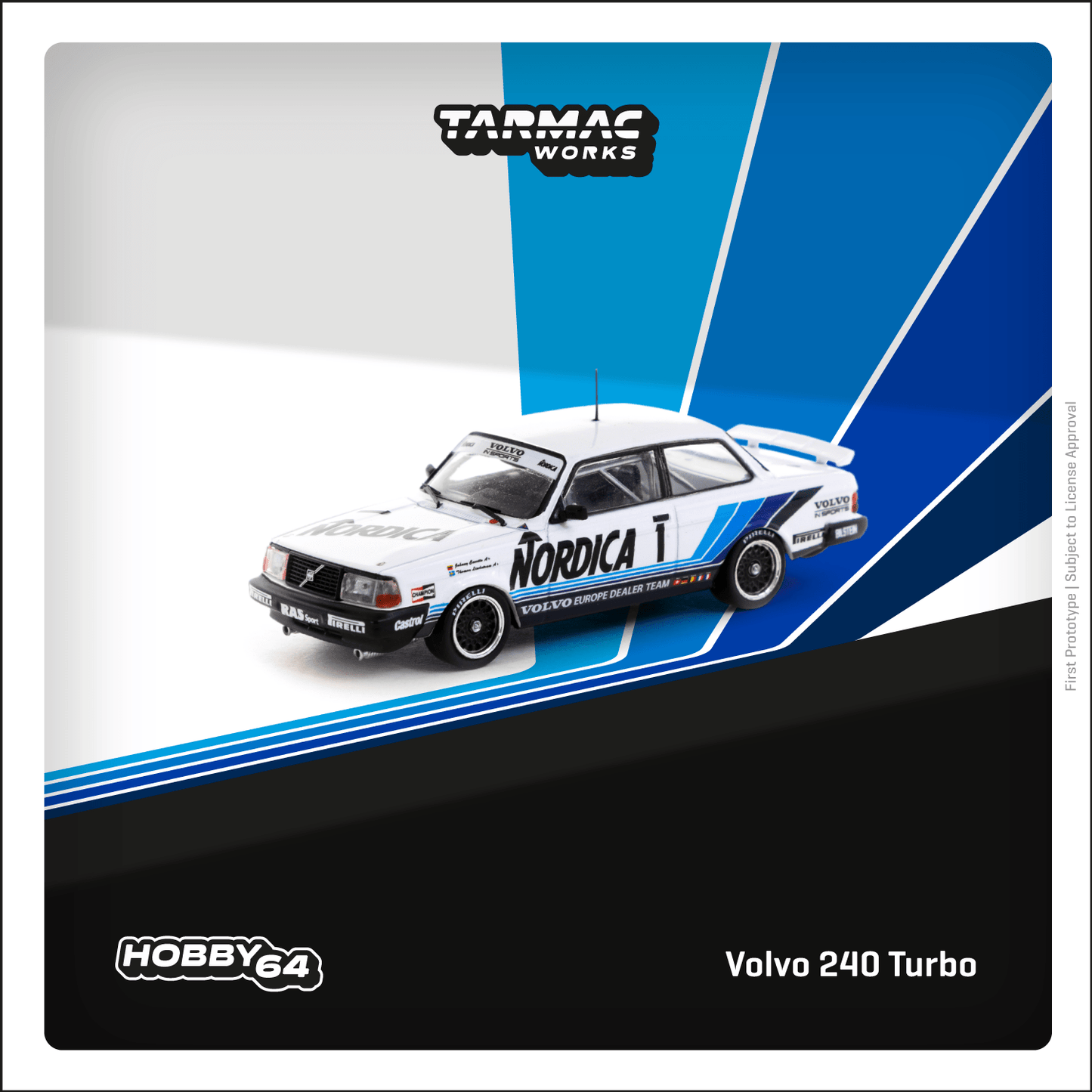 Tarmac Works 1/64 Volvo 240 Turbo ETCC Zolder 1986 #1 Winner - HOBBY64