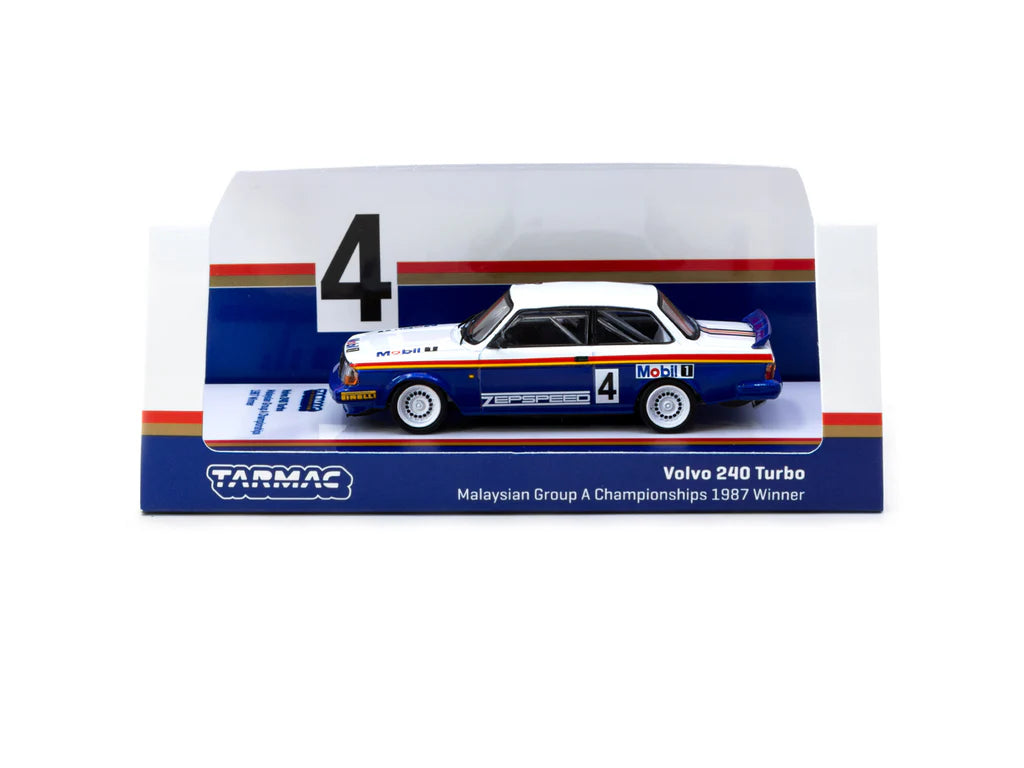 Tarmac Works 1/64 Volvo 240 Turbo Malaysian Group A Championships 1987 #04 Winner - HOBBY64