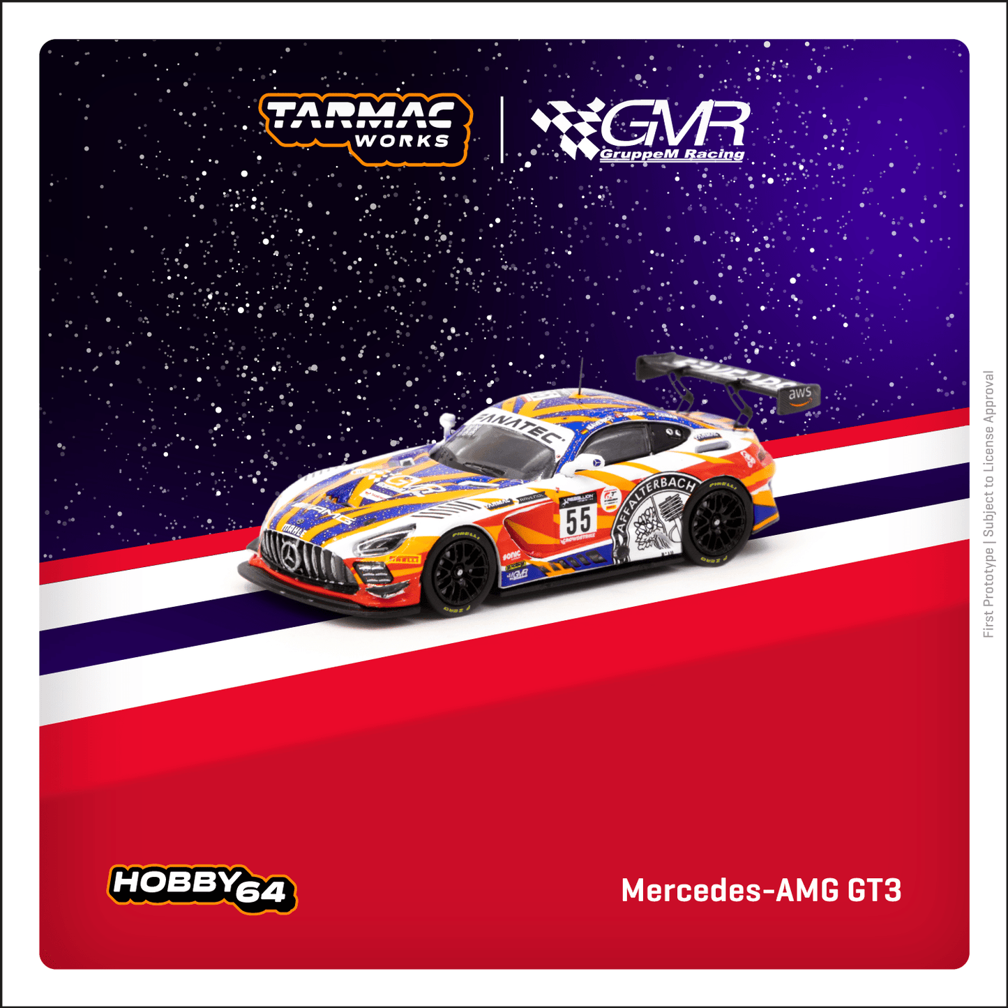Tarmac Works 1/64 Mercedes-AMG GT3 24 Hours of SPA 2022 #55 - HOBBY64